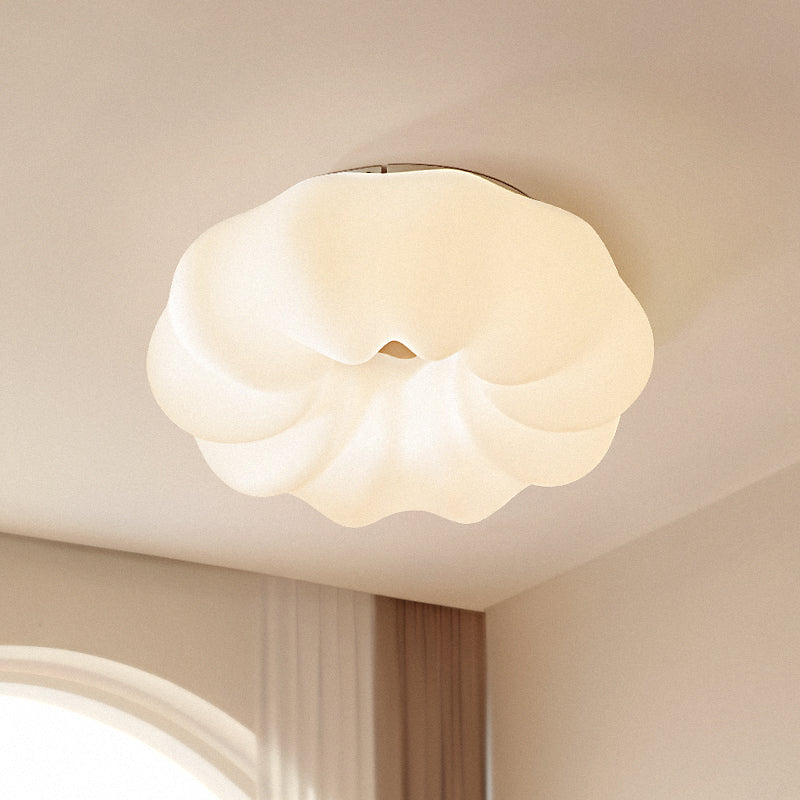 White Modern 7 7/8" Wide Round Ceiling Light no.9386