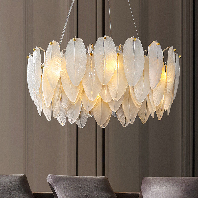 Feather-inspired chandelier