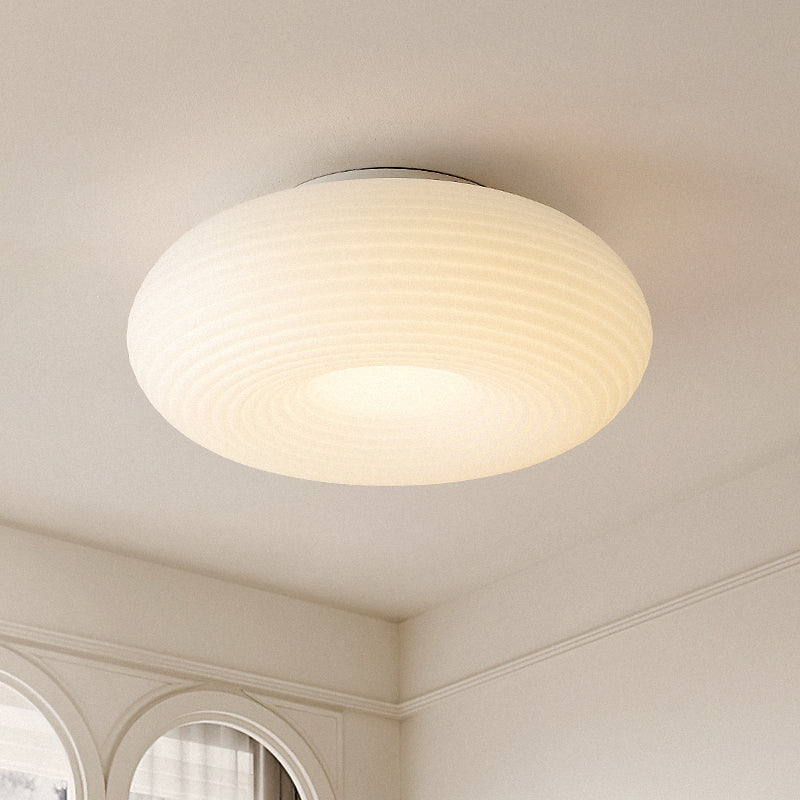 White Modern 7 7/8" Wide Round Ceiling Light no.9386