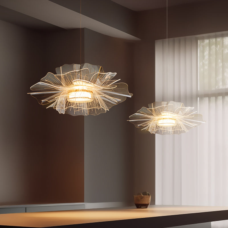 Flower-shaped pendant light