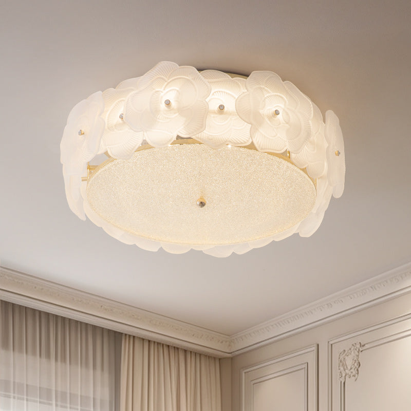 French floral ceiling light fixture.