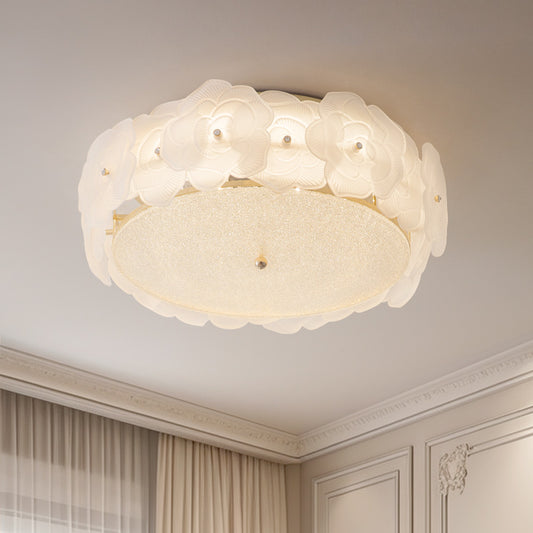 French floral ceiling light fixture.