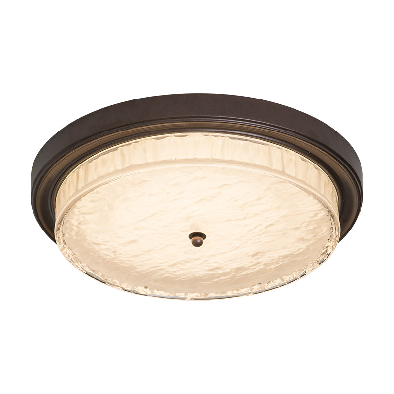 Bronze and Glass Round LED Ceiling Light no.24074