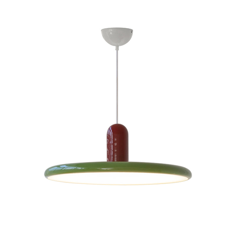 Frisbee Modern Green LED Pendant Light no.9673