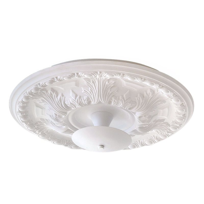 Gypsum Pattern Relief White LED Round Ceiling Light no.9947