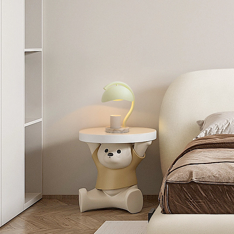 Child's room with flower-shaped lamp