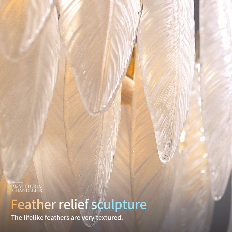 Lifelike feather design, adding elegance to any space