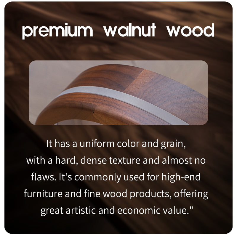 Premium walnut wood finish lighting