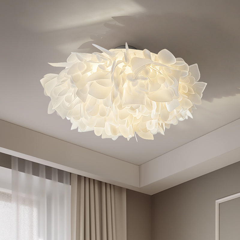 Floral ceiling light in modern decor