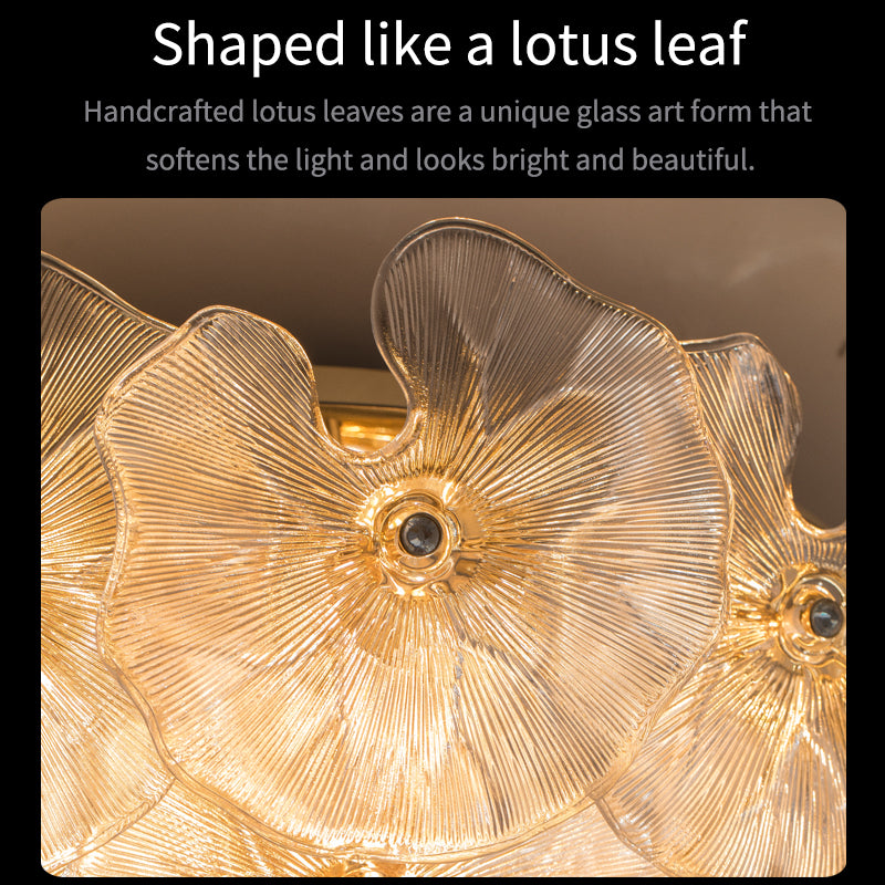 Lotus Flower 19" Wide Clear Glass LED Ceiling Light no.9850