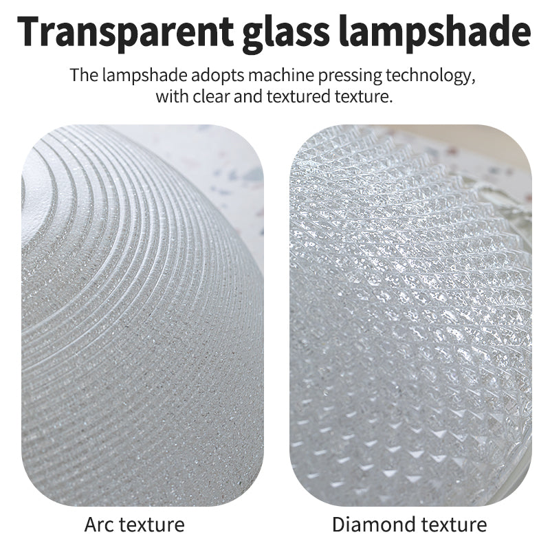 Textured glass lampshade