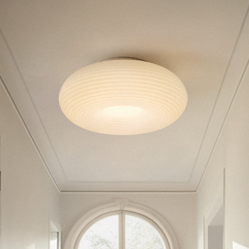 White Modern 7 7/8" Wide Round Ceiling Light no.9386