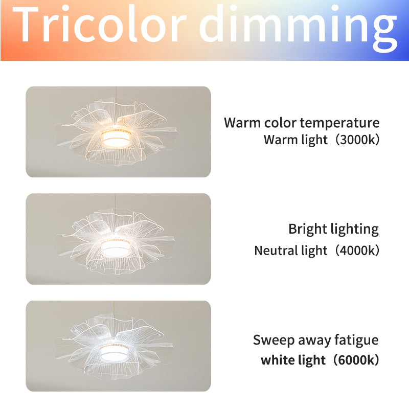 Tricolor dimming dining chandelier