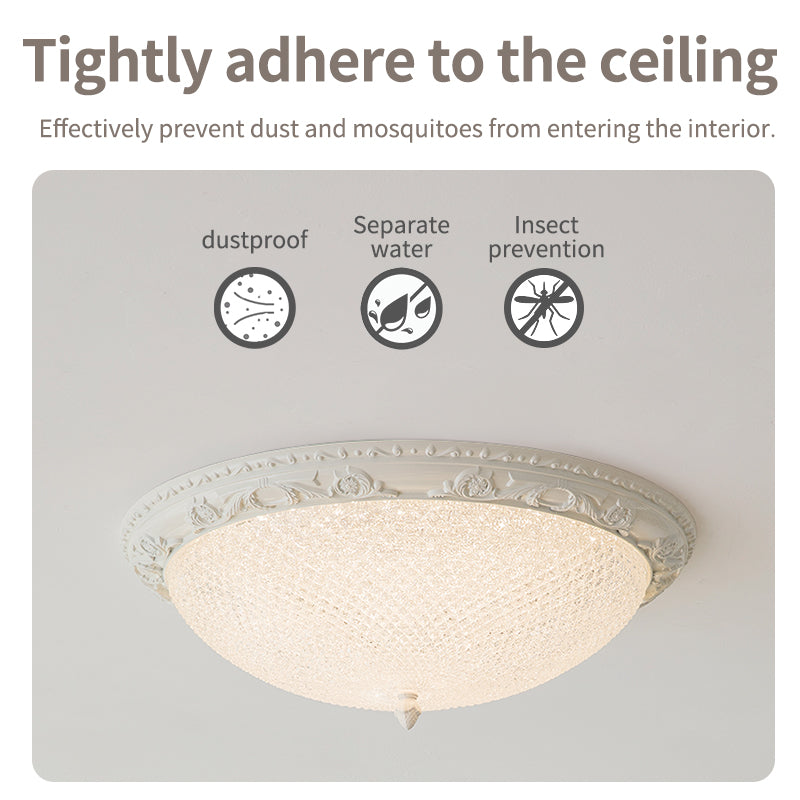 French ceiling light sealed