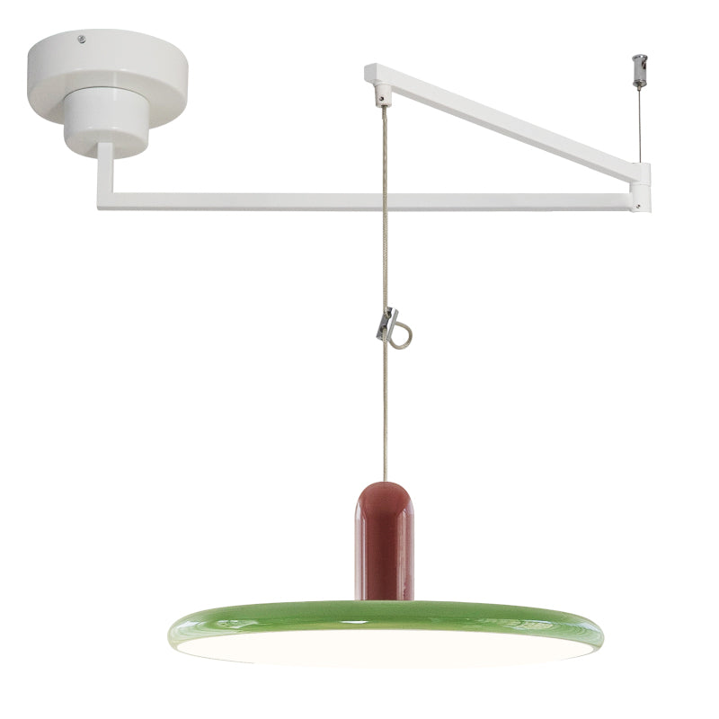 Frisbee Swing Cream White LED Pendant Light no.9685