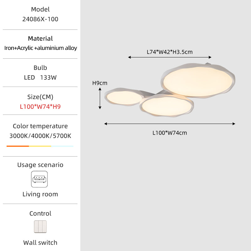 Modern medium triple ring size specs.