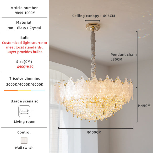 Luxury crystal chandelier 100cm size