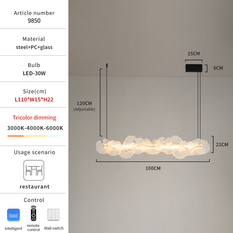 Lotus leaf chandelier dimensions