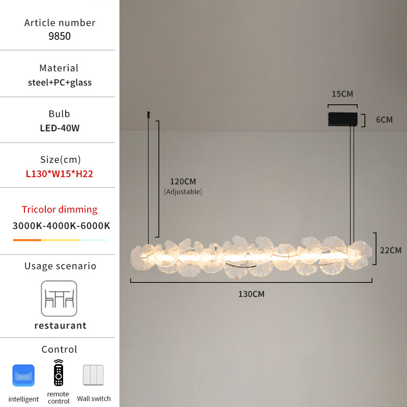 Lotus leaf chandelier dimensions