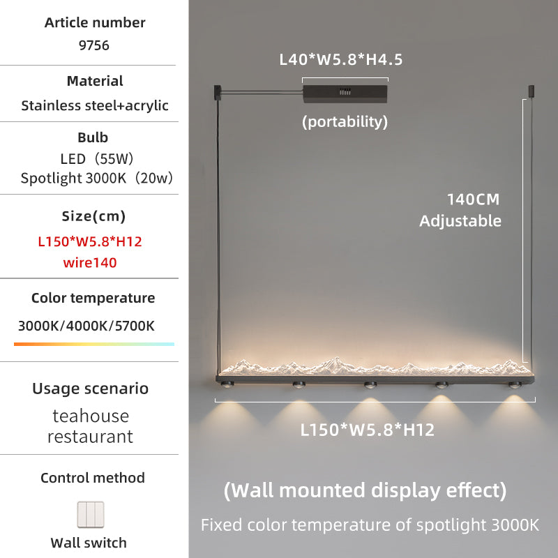 Iceberg dining light spec