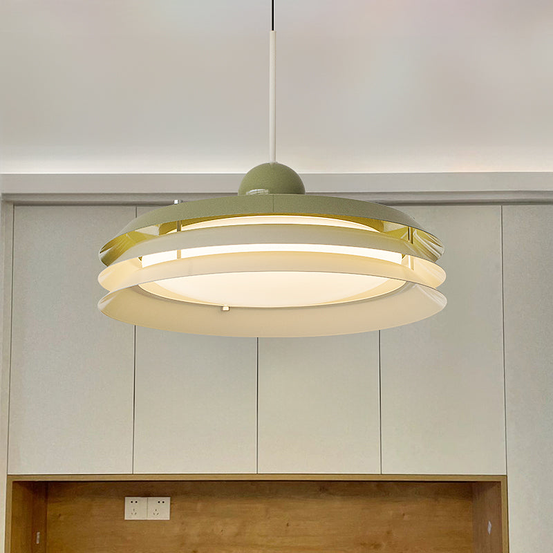 Frisbee  Modern Metal 2-Color Dome Pendant Light no.9819