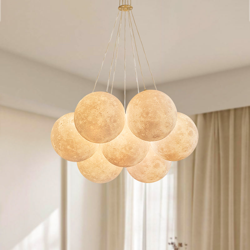 Lunar cluster chandelier