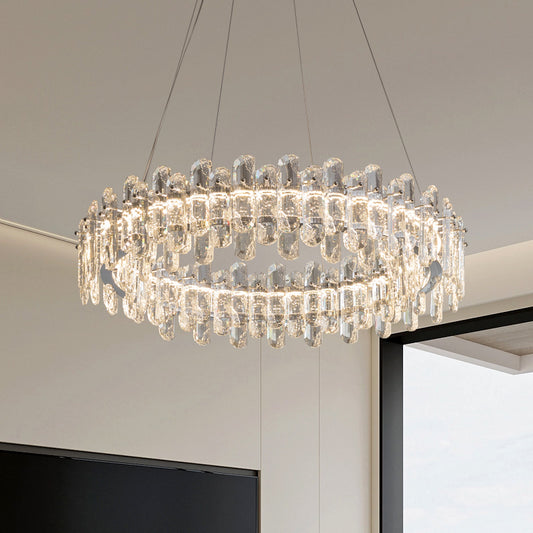 Chrome Crystal Chandelier - Modern Luxury Light 6-Sizes Available no.9618