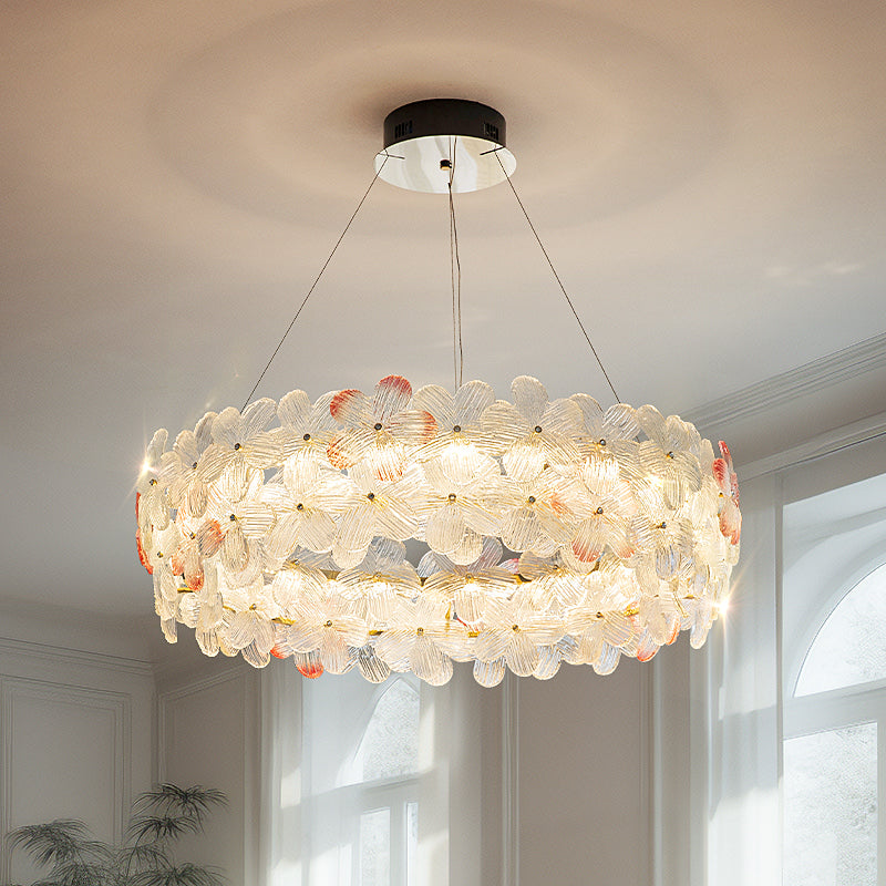 Elegant floral glass chandelier