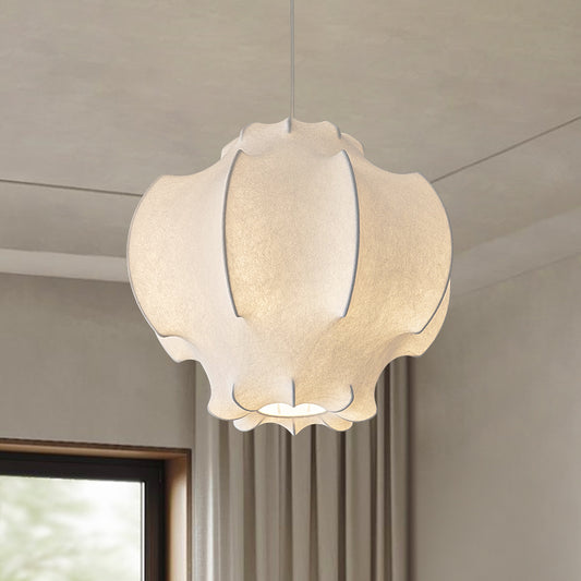 Silk White Octagonal Shape Large Pendant Light no.9546