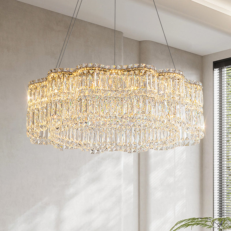 Tiered 3-Size Crystal Pendant Light Chandelier no.9631