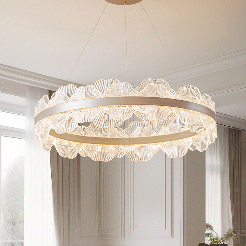 Single-ring floral chandelier