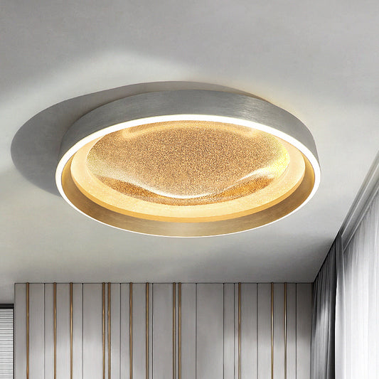 Nickel and Gold Modern Round LED Ceiling Light no.9438