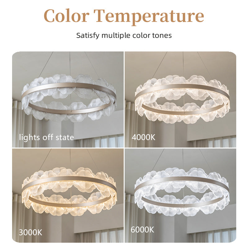 Adjustable color temperature, elegant floral design