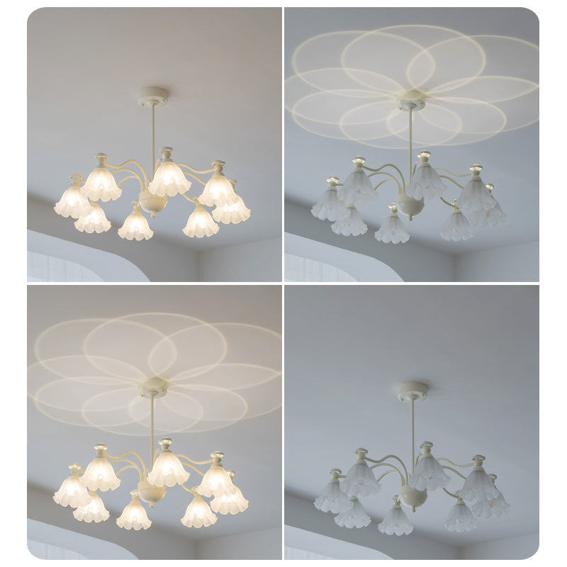  Flower chandelier lighting effect