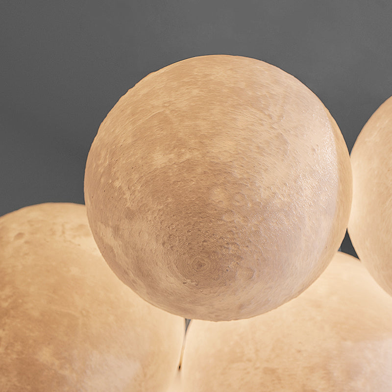 Lunar cluster chandelier detail