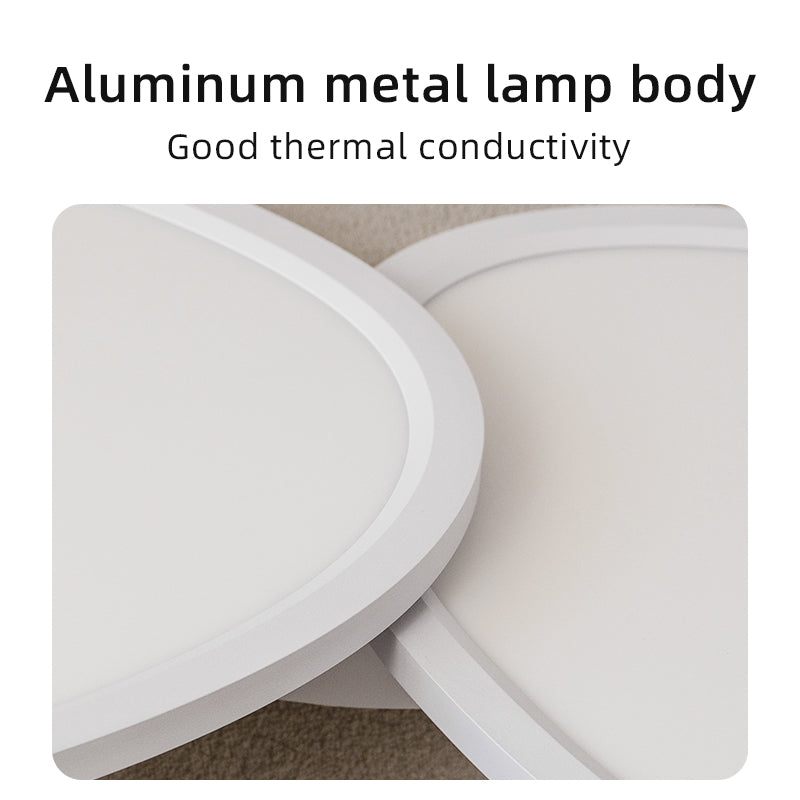 Ultra-thin aluminum ceiling light.