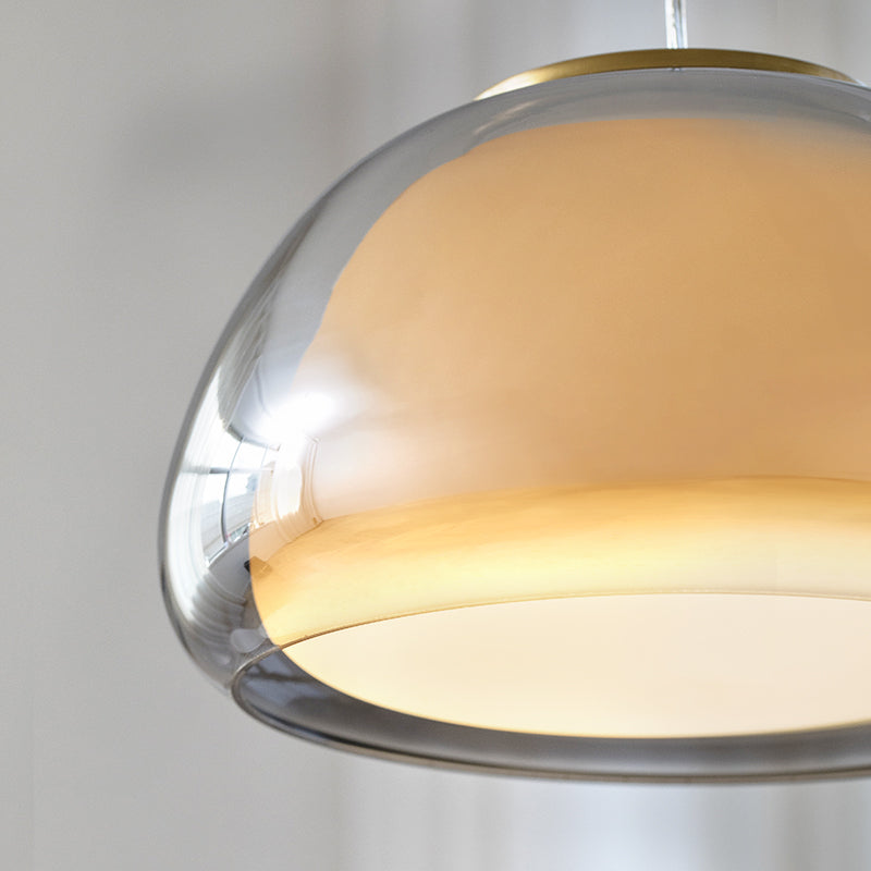 Amber Pendant Light with Smoky Glass Shade | Simple & Elegant Design no.9995