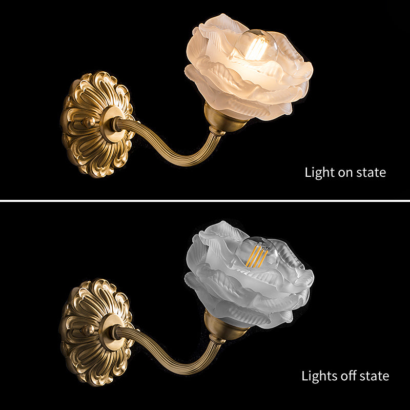 Illuminated Rose Wall Sconce