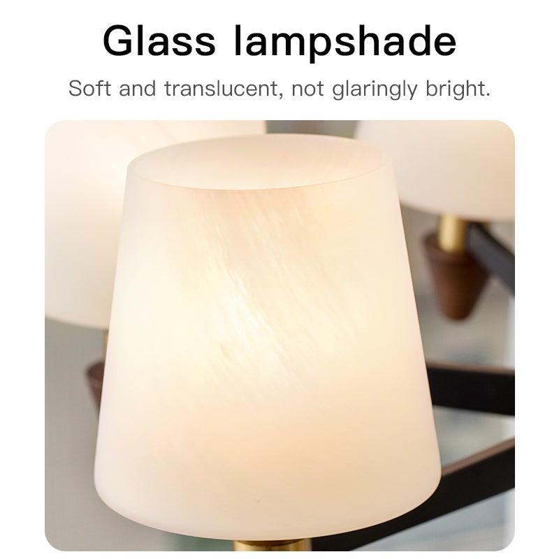 Soft glass lampshade, elegantly diffuses light