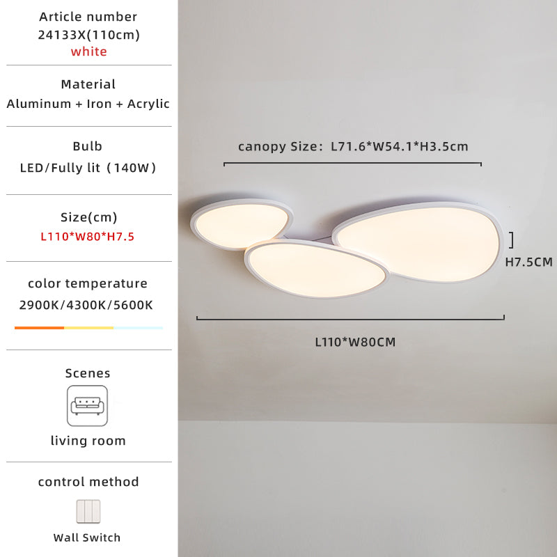 Medium triple head ultra-thin lamp