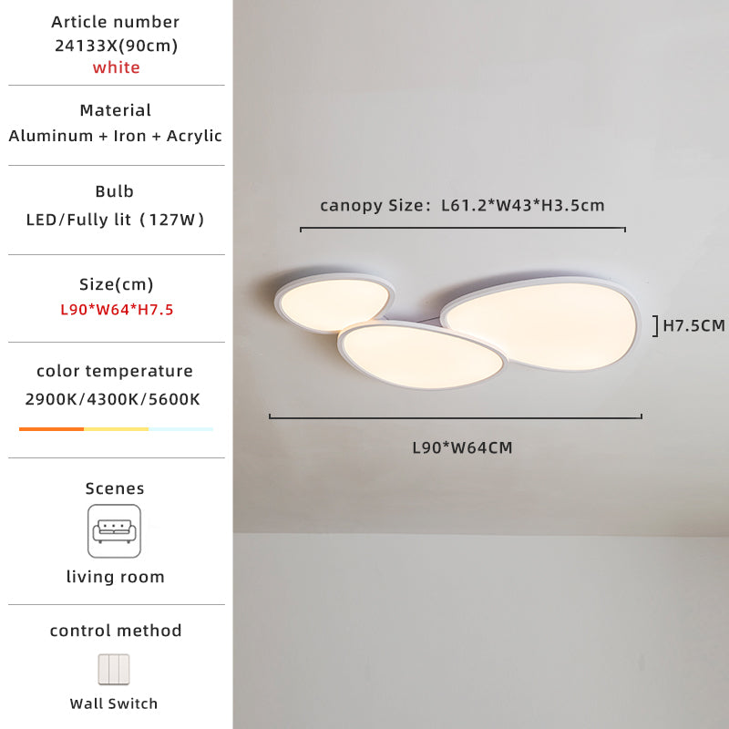 Small triple head ultra-thin lamp