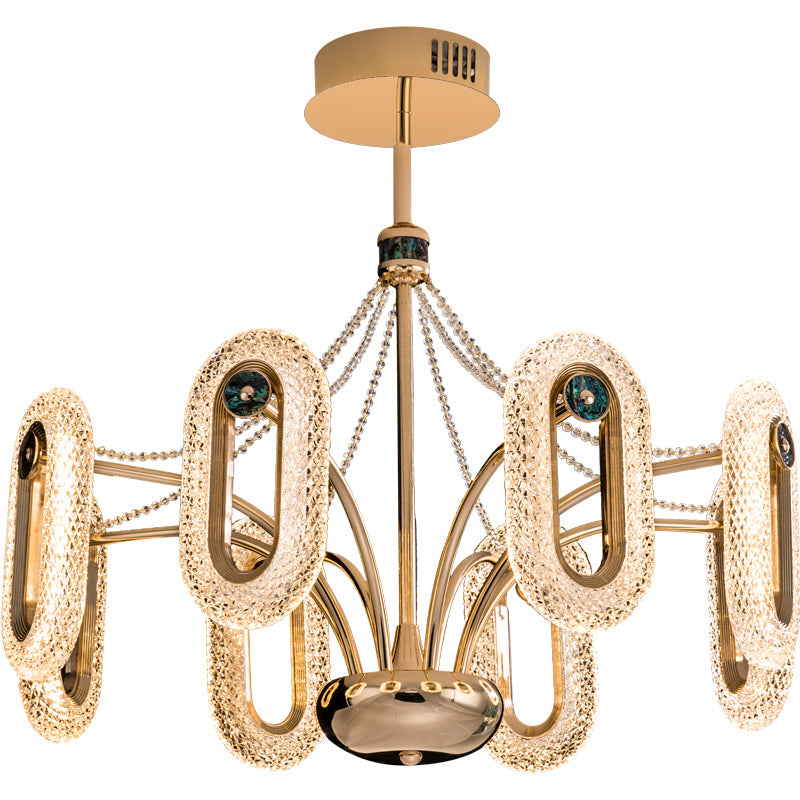 Soft Gold LED 8-Light Luxe Crystal Chandelier no.9244