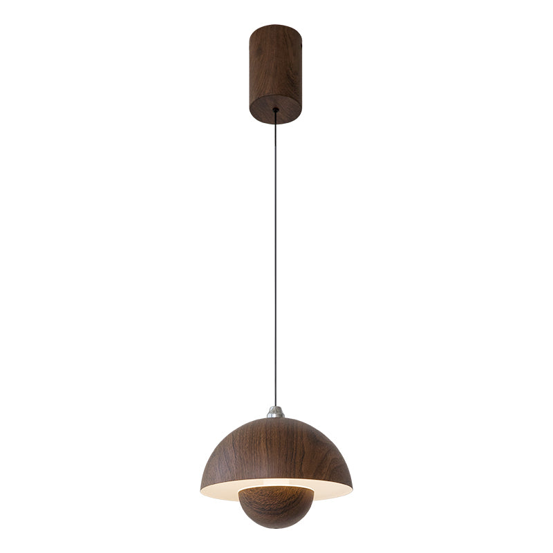 Walnut Color丨Height Adjustable Mini Pendant Light With Hand Sweep no.9743