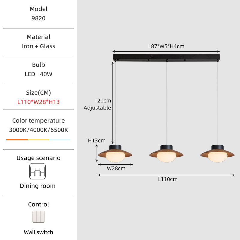 Three-head Dining Pendant Light