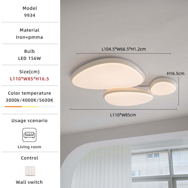 Pebble triple head ceiling light