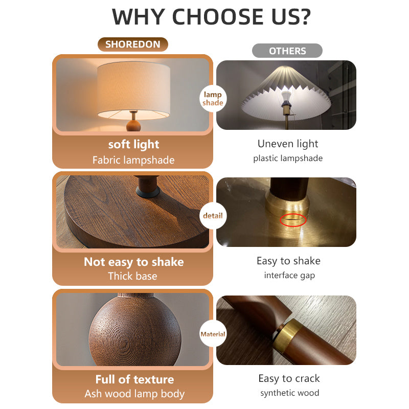 Premium Ash Wood Lamp Advantage