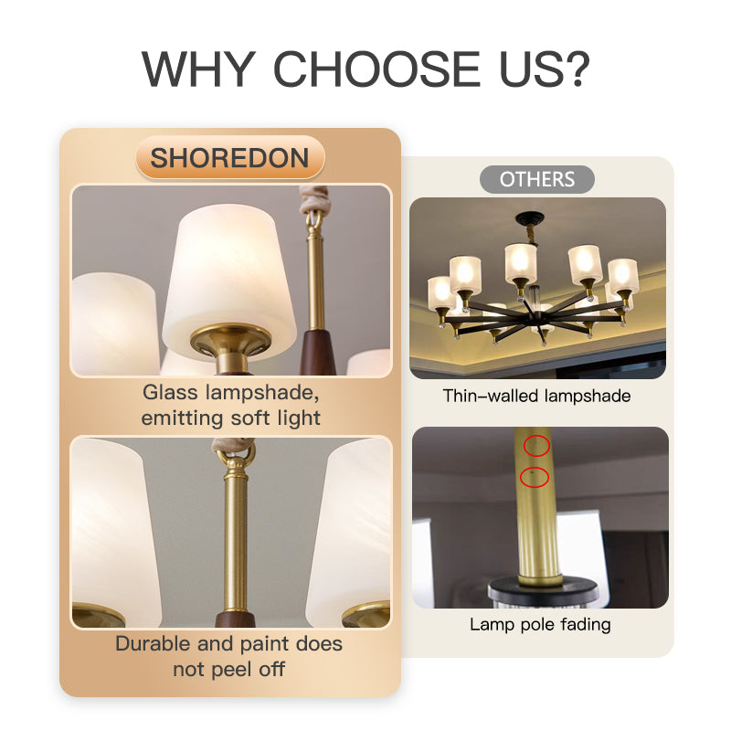 Comparison of the advantages of our living room chandelier