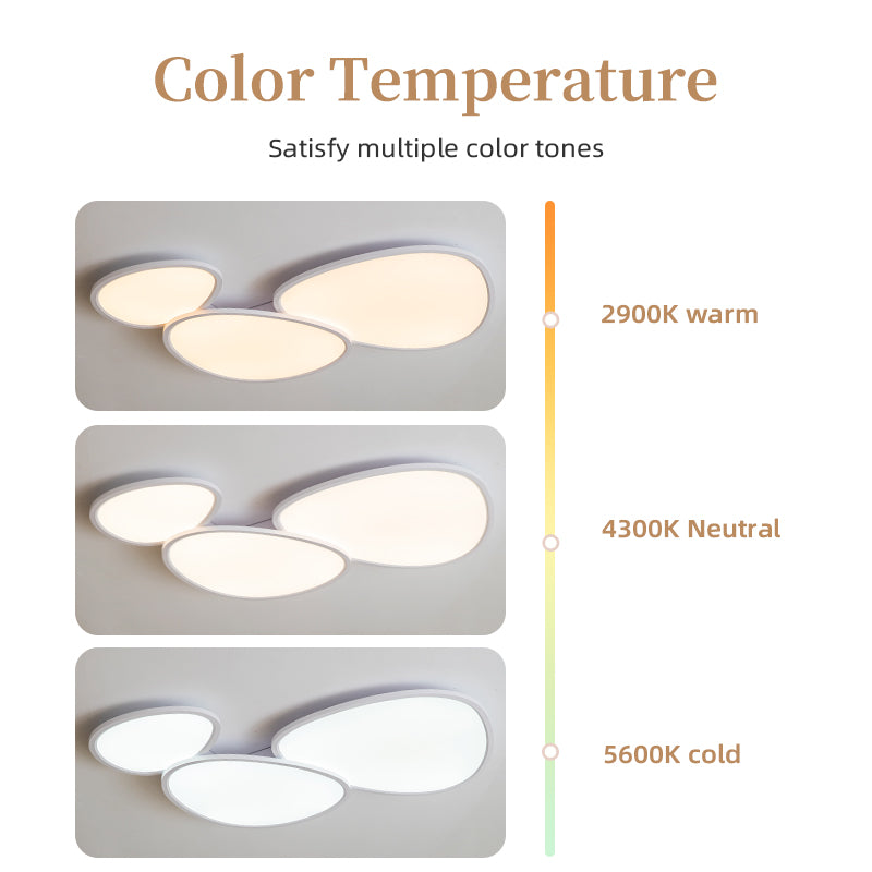 Ultra-thin ceiling lamp with color temperature options.