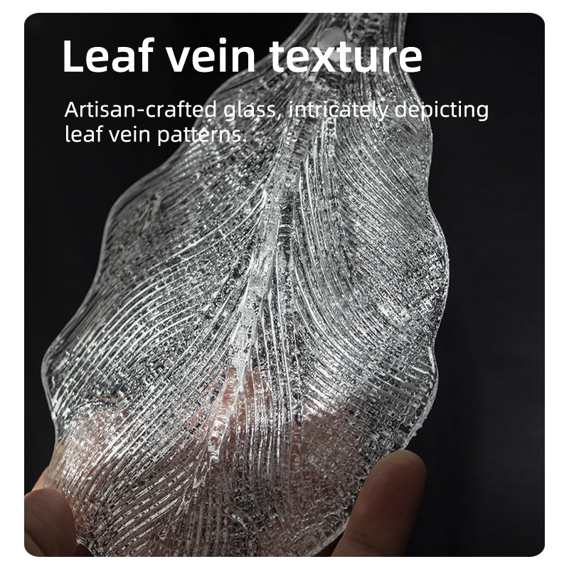 Leaf-textured glass, elegant and natural