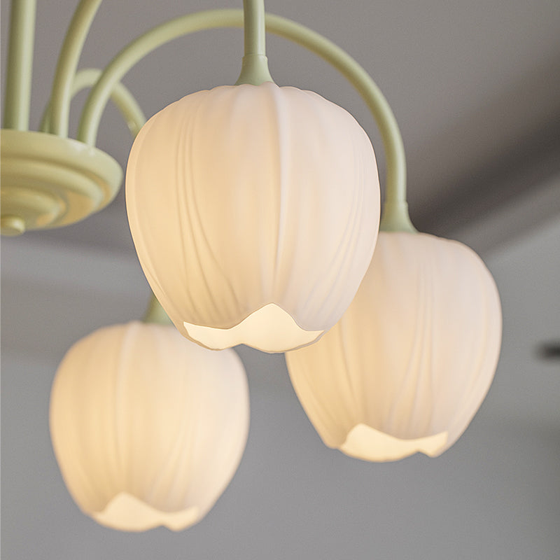 Elegant tulip flower chandelier  details